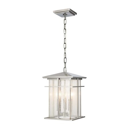 ELK HOME Oak Park 9'' Wide 3-Light Outdoor Pendant - Antique Brushed Aluminum 89375/3